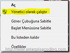YoneticiOlarakCalistir