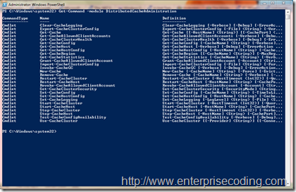 CommandList-DistributedCacheAdministration