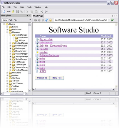 Software Studio başlangıç sayfası