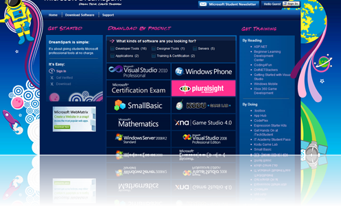 Pluralsight üyeliğini başlatmak için DreamSpark sayfasındaki link kullanılabilir