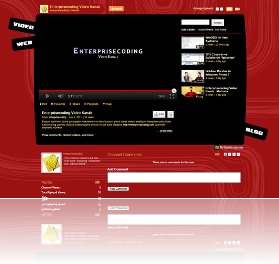 Yeni Enterprisecoding Video Kanalı sayfası
