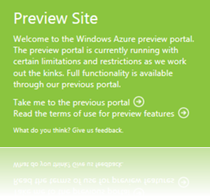 Windows Azure eski yönetim portalına geçiş