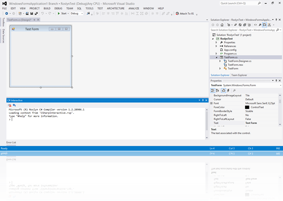 Kurulumlar ardında Visual Studio 2012 üzerinde Roslyn'i kullanabileceksiniz