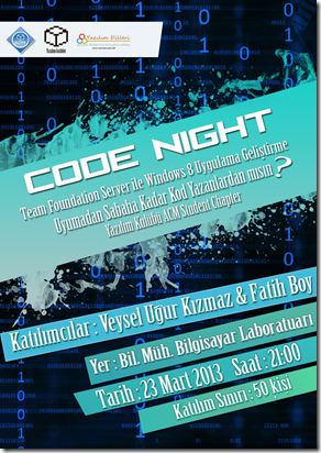Code Night etkinlik afişi