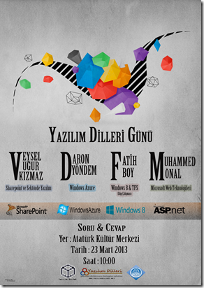 Yazılım Dilleri Günü etkinlik afişi