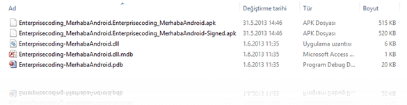 Debug Klasörü