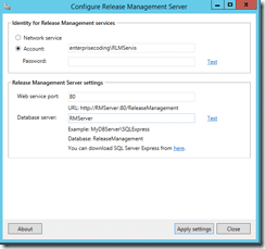ConfigureReleaseManagementServer