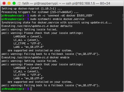 sudo systemctl enable docker.service komutu ile docker servisimizi aktif duruma getirelim