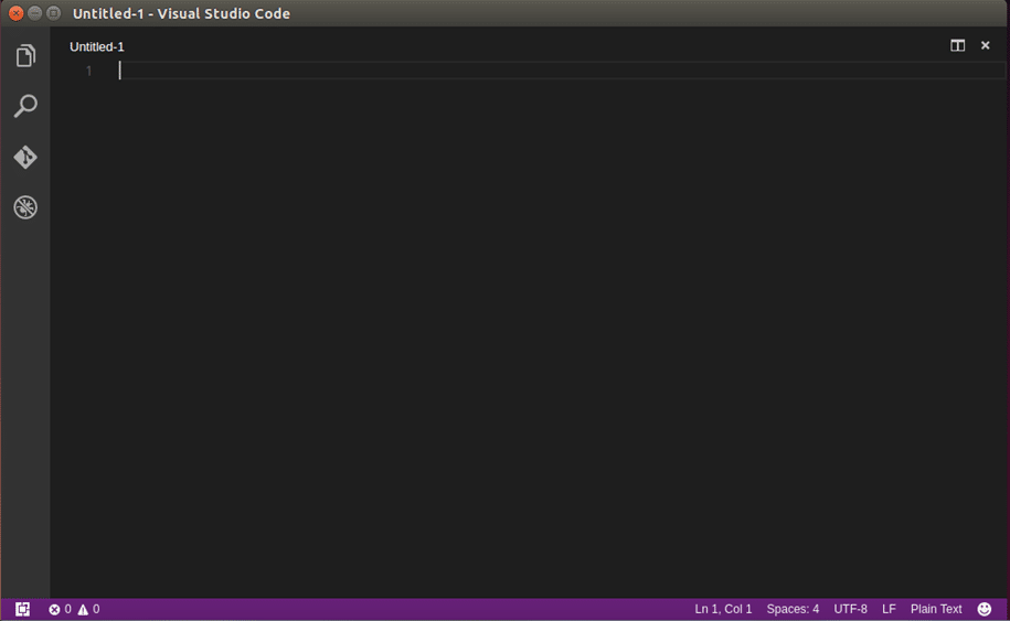 Visual Studio Code karşılama ekranı