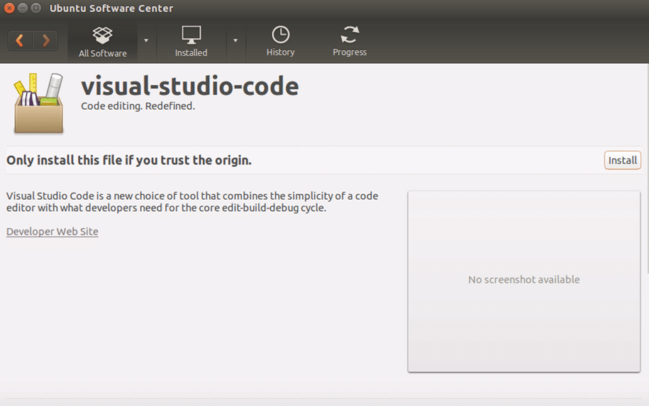 İndirilen Visual Studio Code paketinin kurulumu