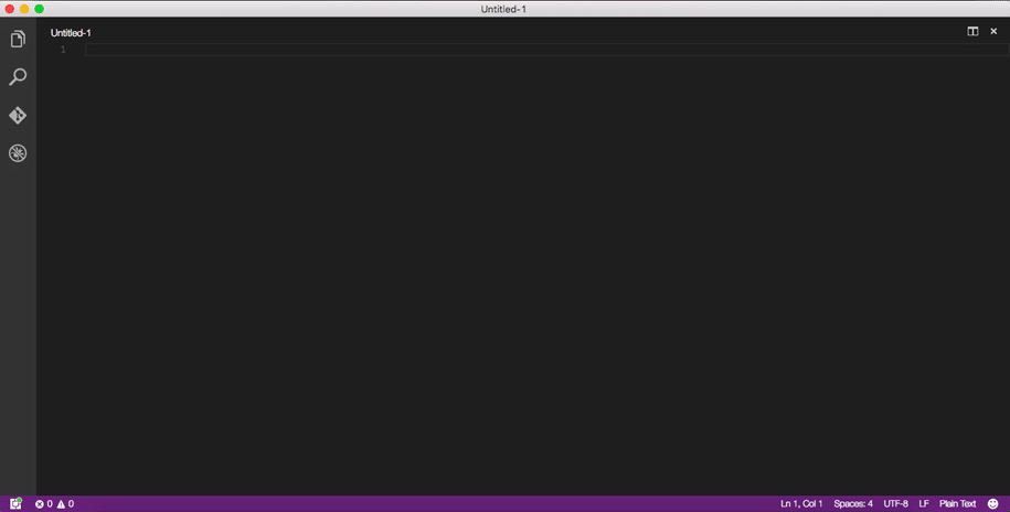 Visual Studio Code karşılama ekranı