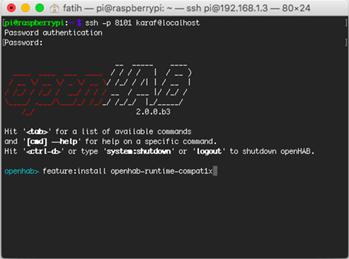 Compatibility layer for openHAB 1 addons kurulumu