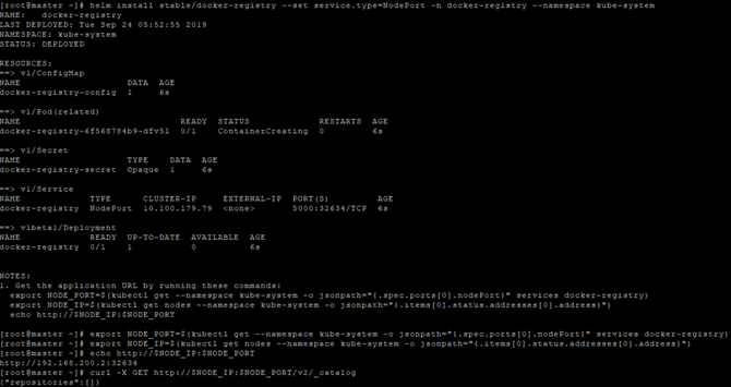 Docker-Registery'nin kurularak NodePort olarak dışarı açılması