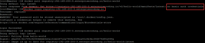 Docker login ile Docker Regitry'ye giriş yapılır